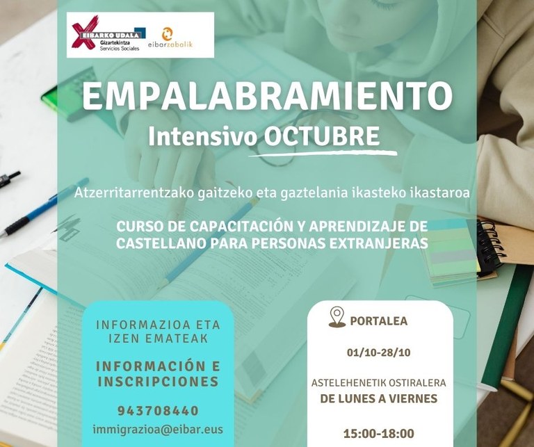 Inscripciones abiertas para el curso de castellano intensivo de octubre