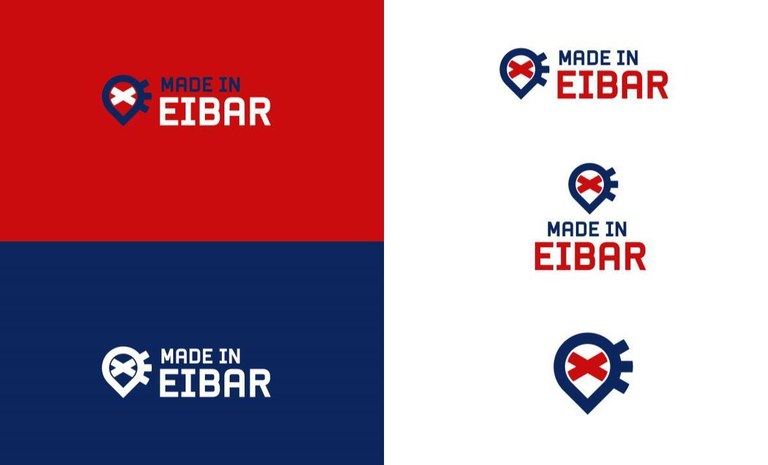 Logotipos sometidos a votación para la elección de la marca de posicionamiento turístico de Eibar.