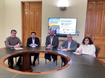 Imagen de la rueda de prensa celebrada para presentar la iniciativa TEK Eibar.