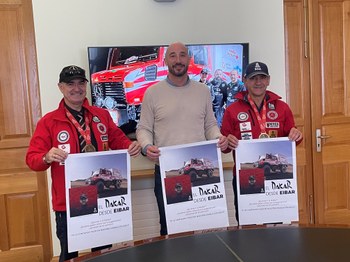 Imagen de la rueda de prensa celebrada para presentar la iniciaiva 'El Dakar desde Eibar'.