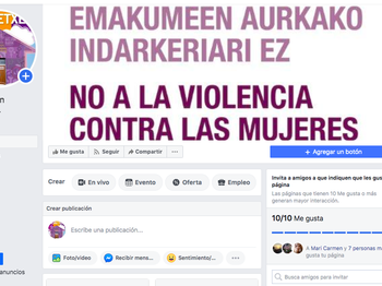 'Berdintasun Zerbitzua - Andretxea' Facebookeko orrialde ofizial berriaren irudia.